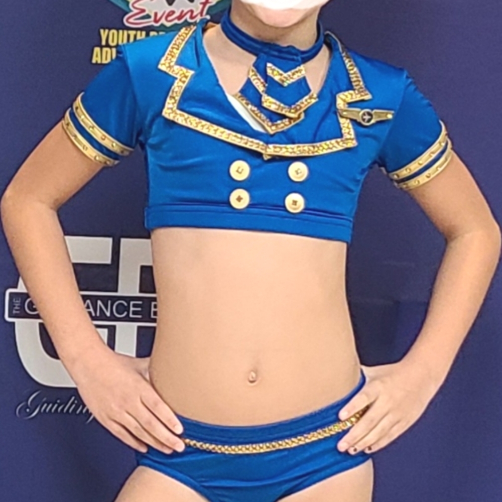 Flight attendant costume lots of bling size 8
